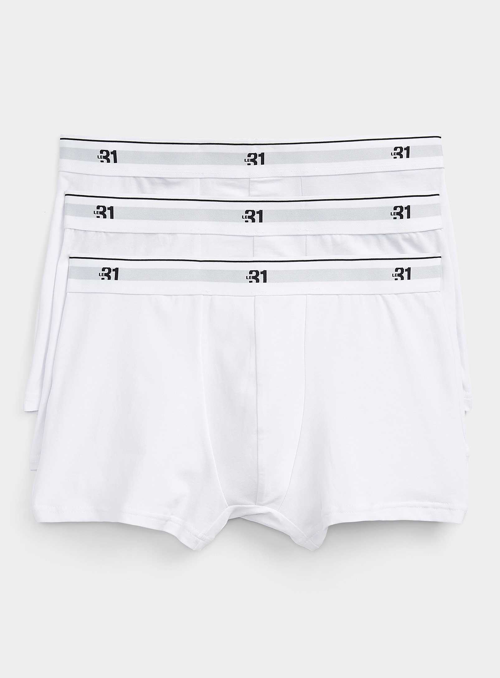 Le 31 Organic Cotton Trunks 3-pack In White