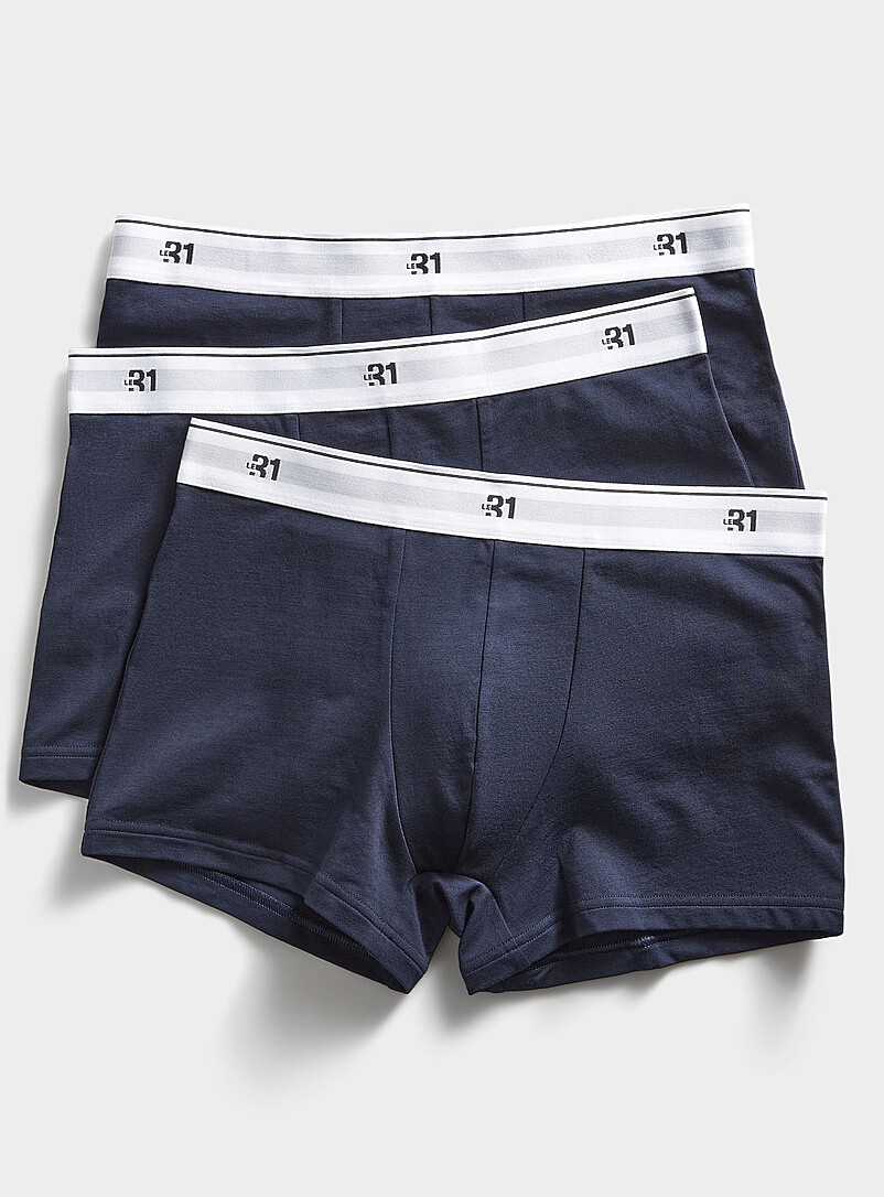 3" Logo-Waist Classic Trunks Organic Cotton 3-Pack