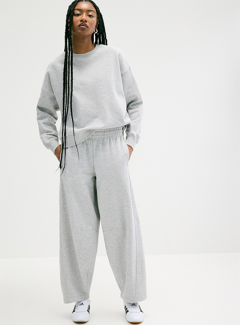 Fleece Barrel-Leg Pant