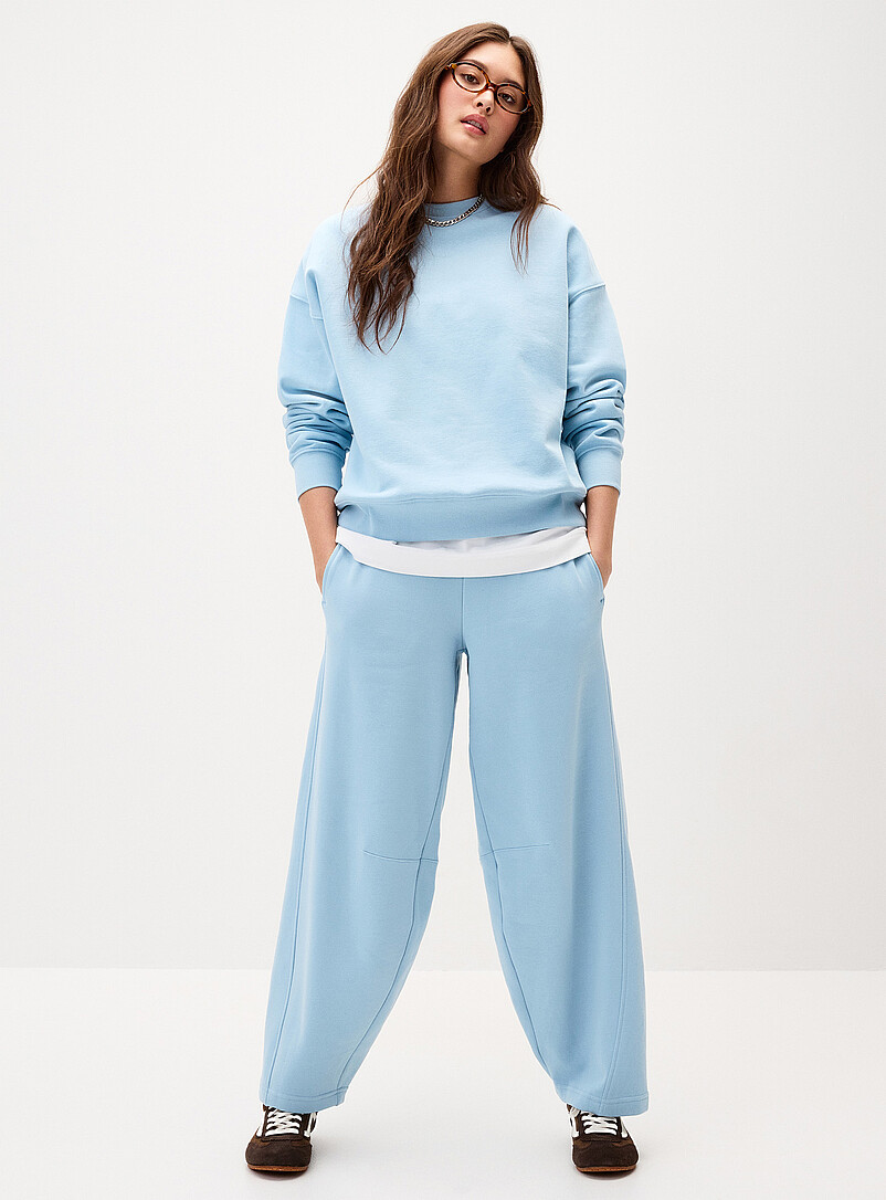 Fleece Barrel-Leg Pant