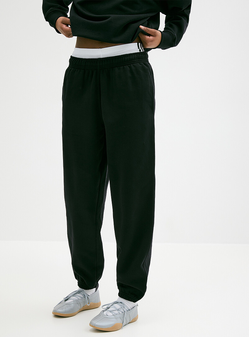 Solid cotton-fleece loose joggers product image 2