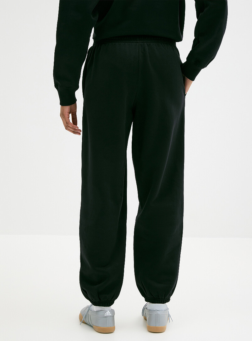 Solid cotton-fleece loose joggers product image 3
