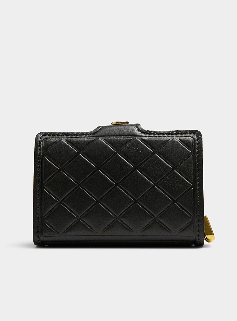 Secrid Black Diamond leather mini wallet for men