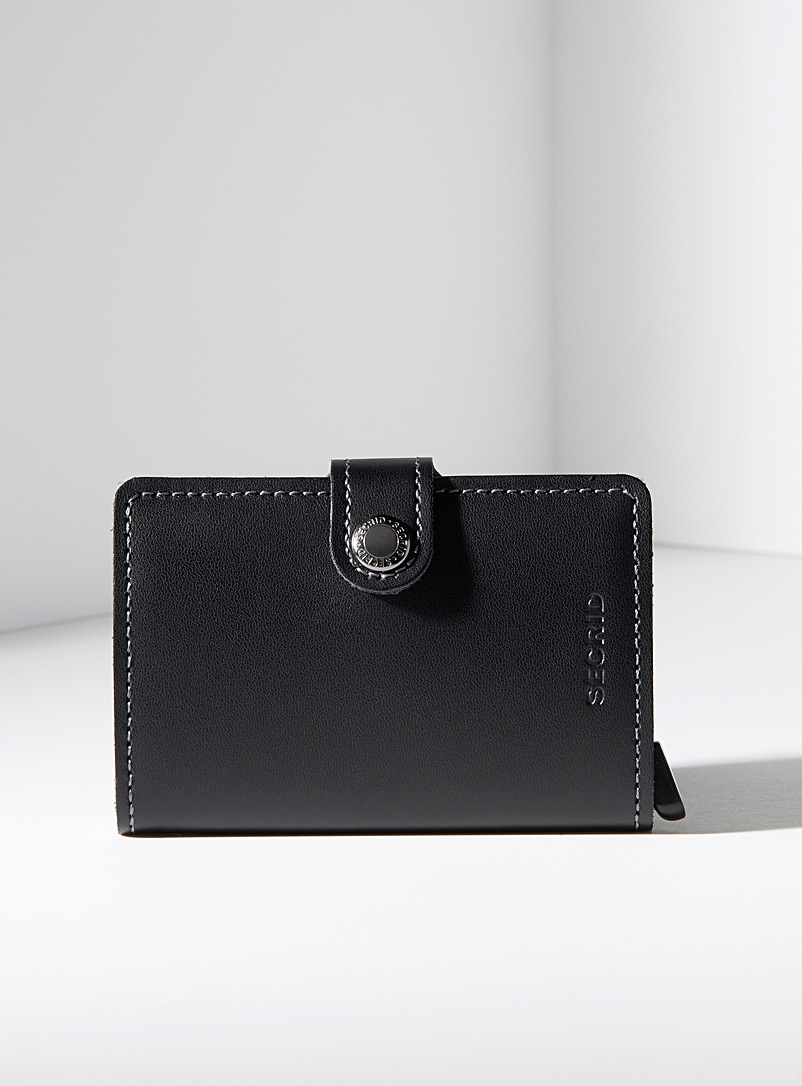 Secrid Black Original smooth leather miniwallet for men