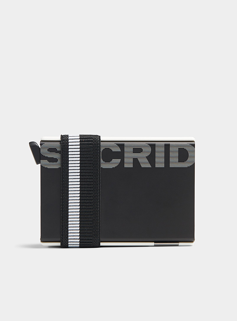 Secrid Patterned Black Aluminum card holder for men