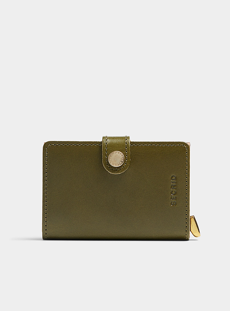 Secrid Green Olive green Premium mini wallet for men