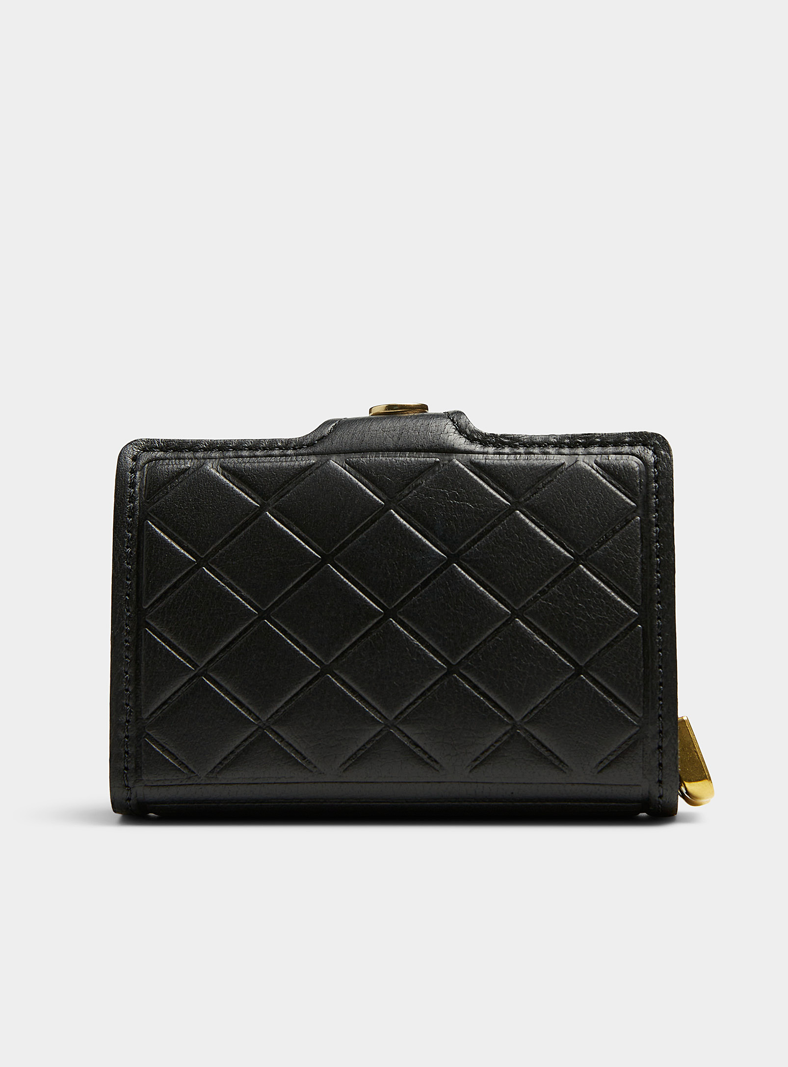 Secrid Diamond Leather Mini Wallet In Black