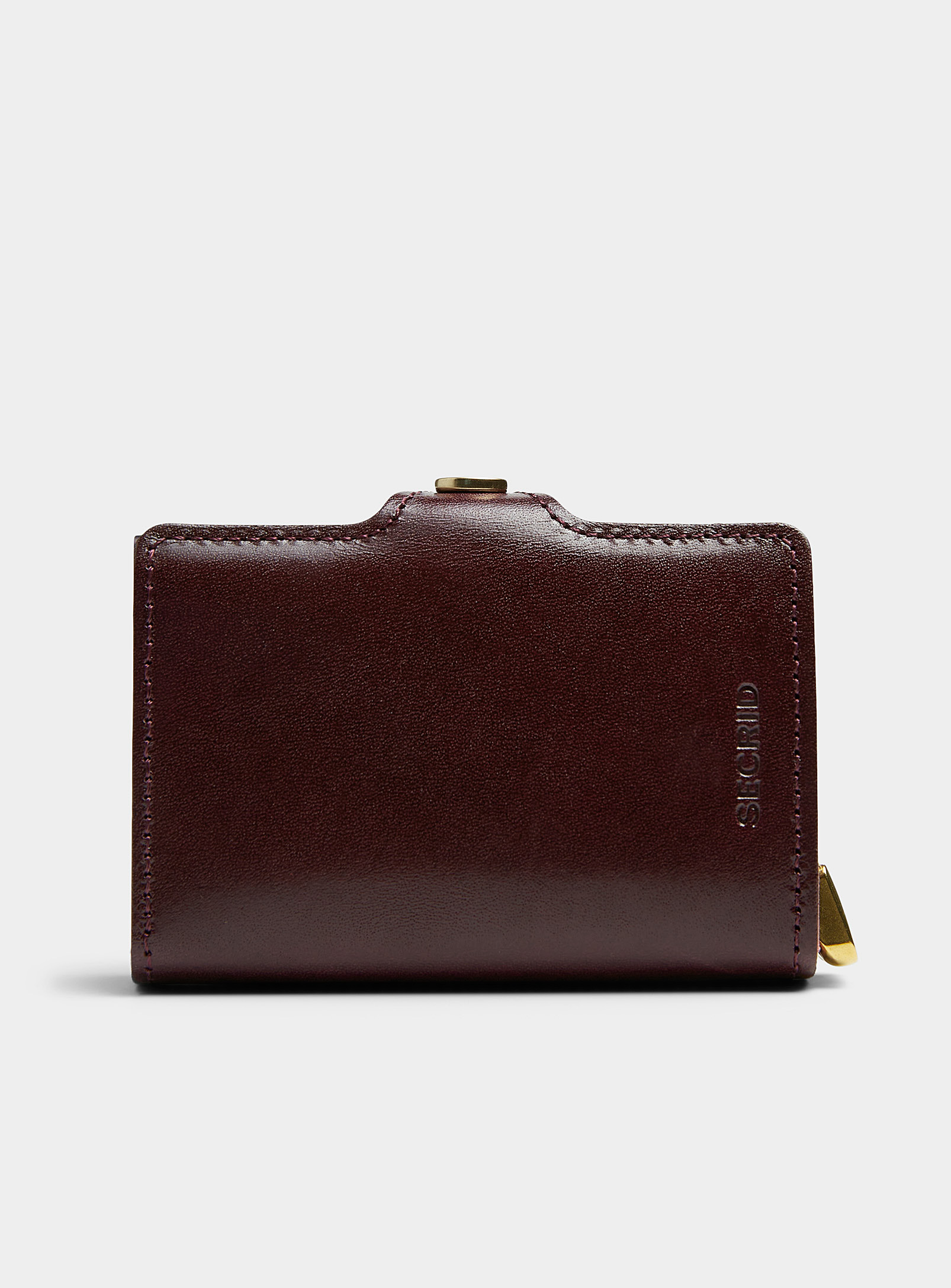 Secrid Burgundy Leather Mini Wallet