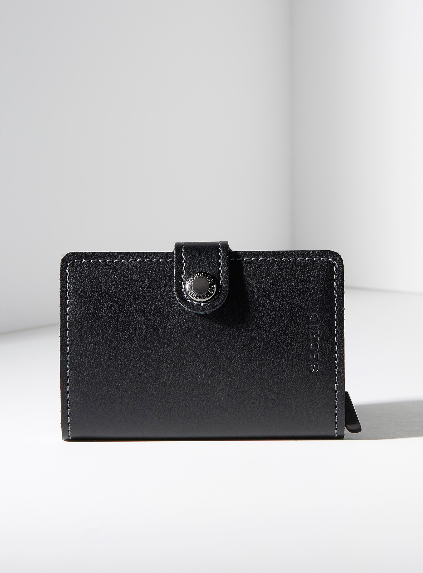Secrid Original Smooth Leather Miniwallet In Black