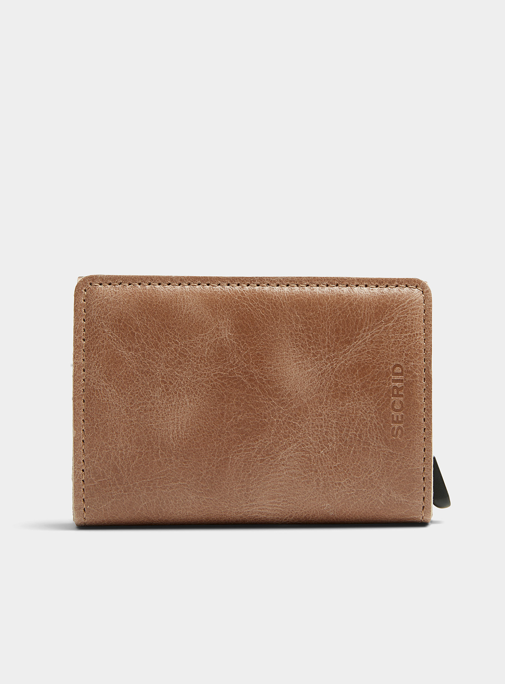 Secrid Vintage Leather Mini Wallet In Brown