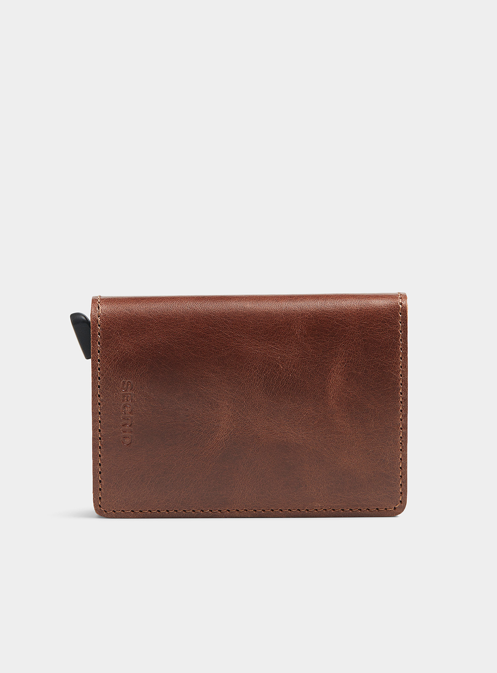 Secrid Vintage Leather Mini Wallet In Brown