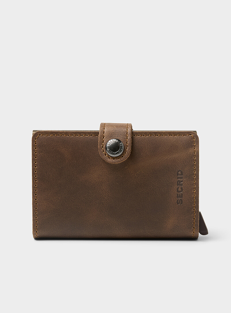 Vintage leather mini-wallet product image (primary)