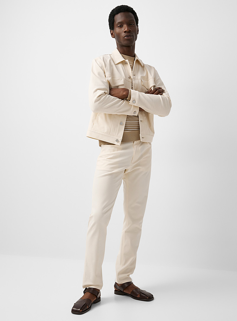 Theory Ivory White Raffi Neoteric twill pant for men