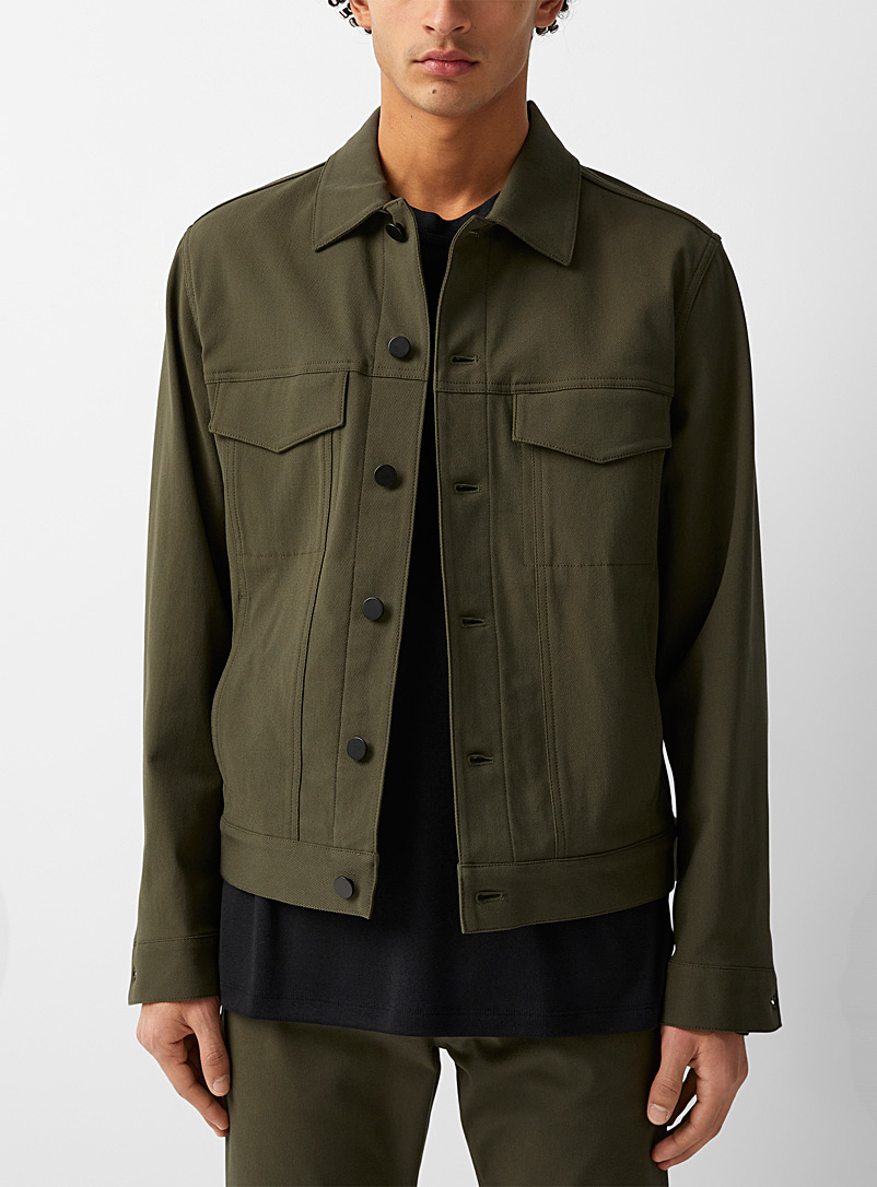 Theory Mossy Green River Neoteric twill jacket for men