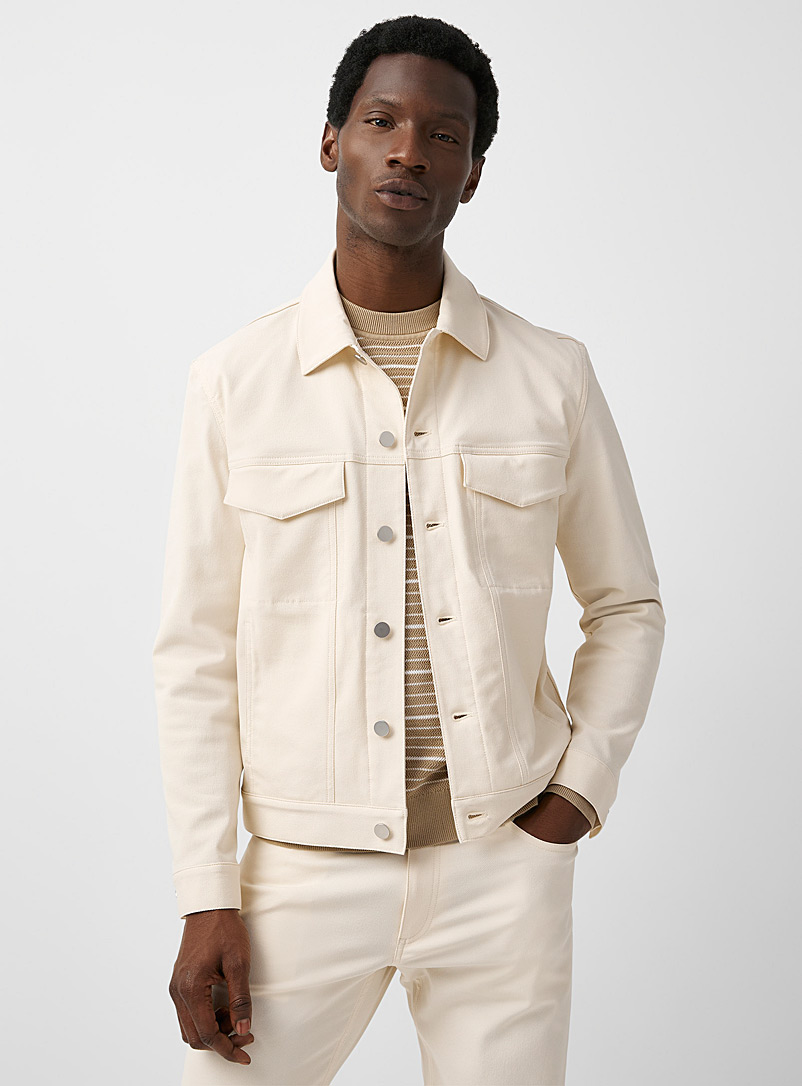 Theory: Le blouson River twill Neoteric Ivoire blanc os pour homme
