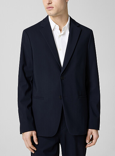 Theory Black Clinton Precision Ponte fabric jacket for men