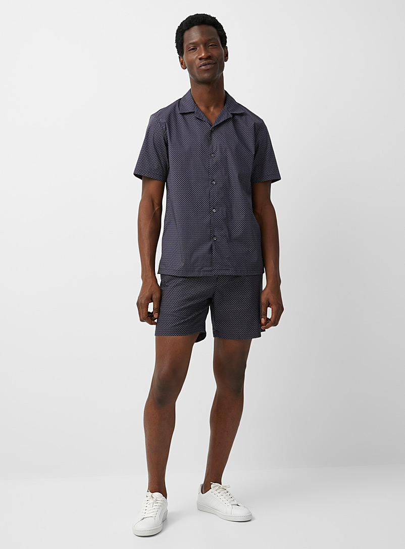 Theory Black Geometric print shorts for men