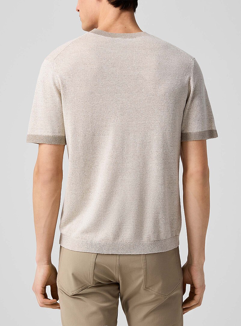 Linen-silk blend short-sleeve sweater | Theory | Shop Men's
