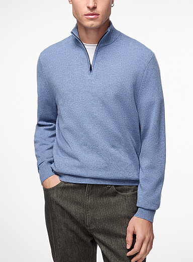 Hilles zip-neck cashmere sweater