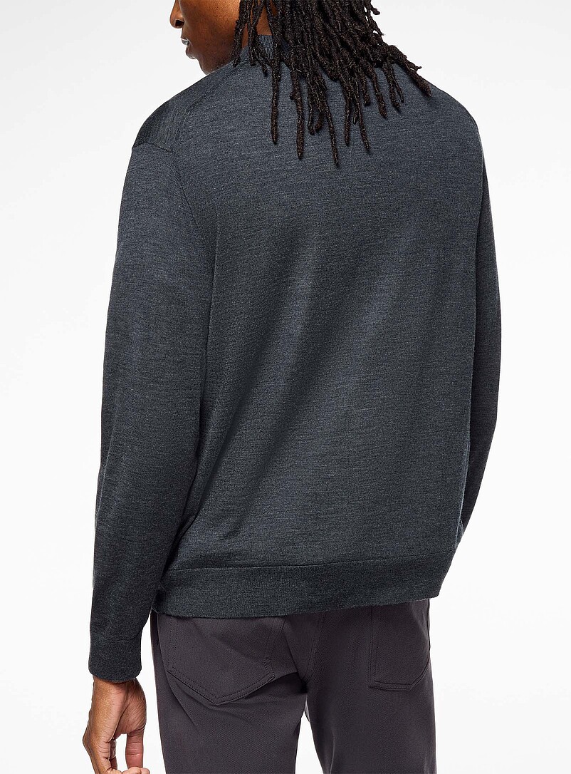 Regal Merino Johnny collar sweater | Theory | Shop Men's V-Neck