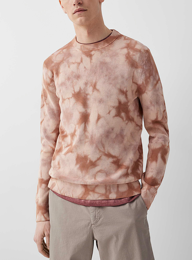 Theory Pink Masten tie-dye sweater for men