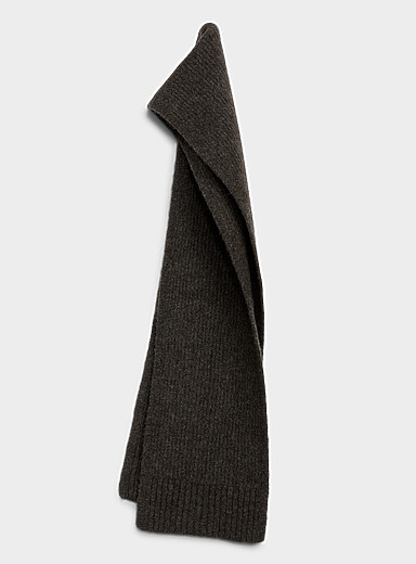 Brushed wool and yak-blend scarf