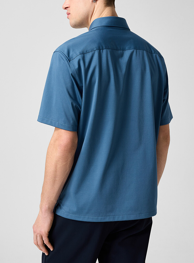 Irving structure knit shirt | Theory | Shop Men's Designer Shirts