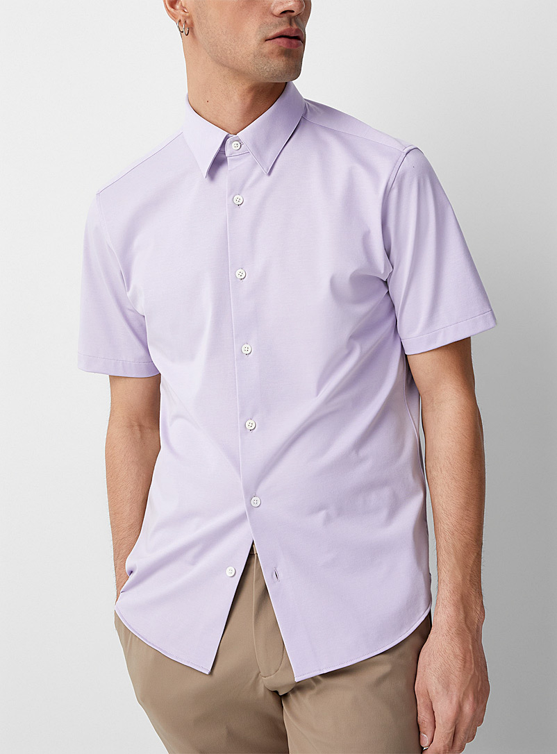 Theory Lilacs Structure-knit Irving shirt for men