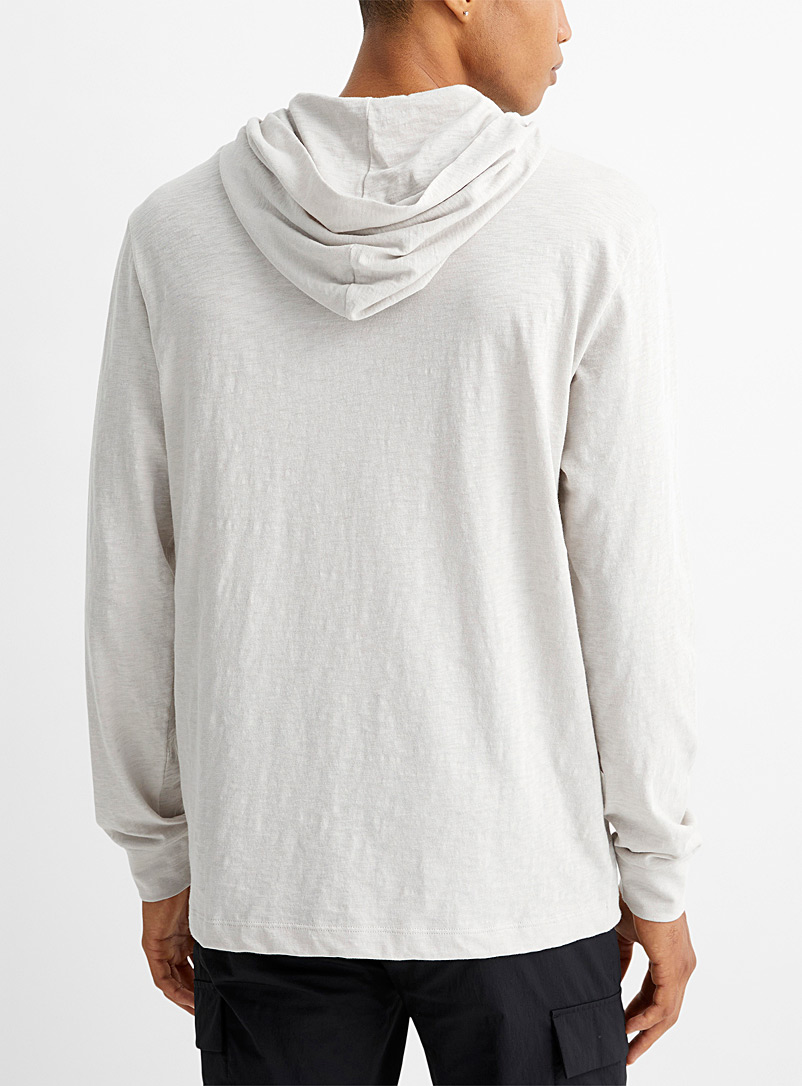 Theory Grey Light cotton hoodie for men