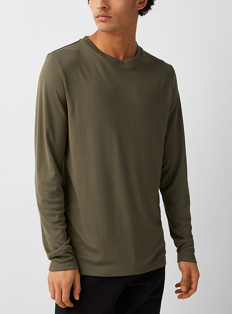 Theory Mossy Green Milano Anemone T-shirt for men