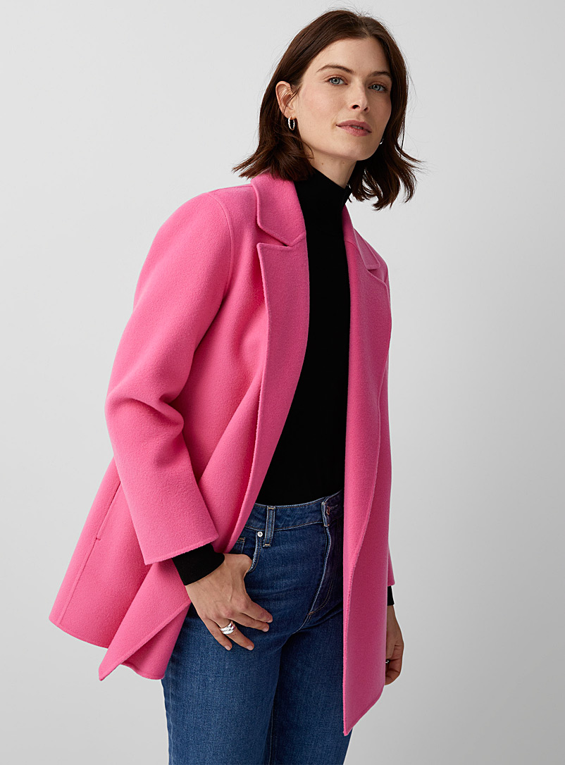 Theory Pink Orchid pink felt blazer for women