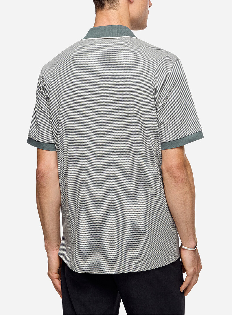 Contrasting trim piqué polo shirt product image 2