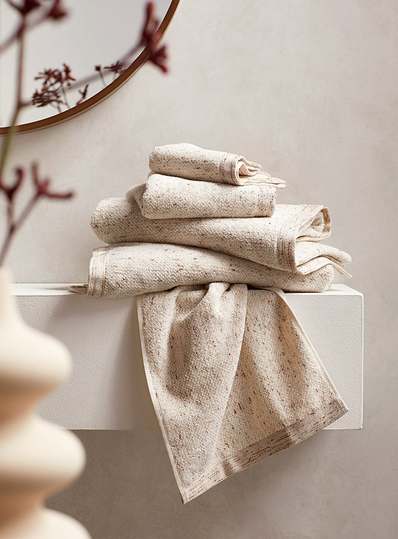 Simons Maison Ivory/Cream Beige Oatmeal towels