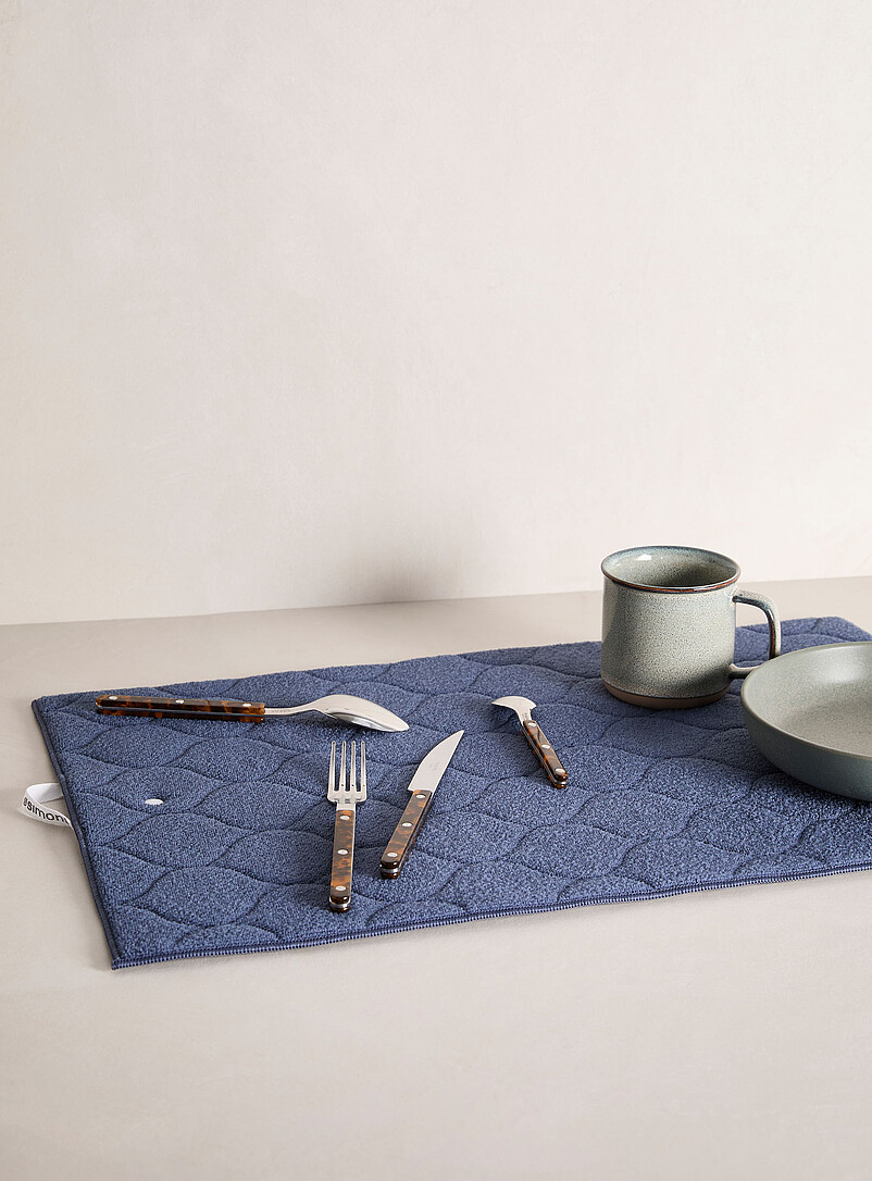 Quilted-Effect Dish Drying Mat