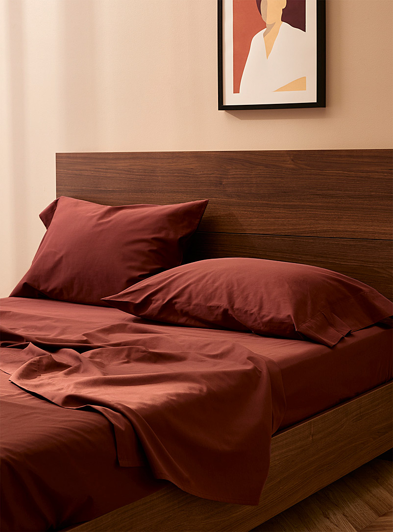 Simons Maison Dark Brown Bamboo rayon and cotton 300-thread-count sheet set Fits mattresses up to 16 in