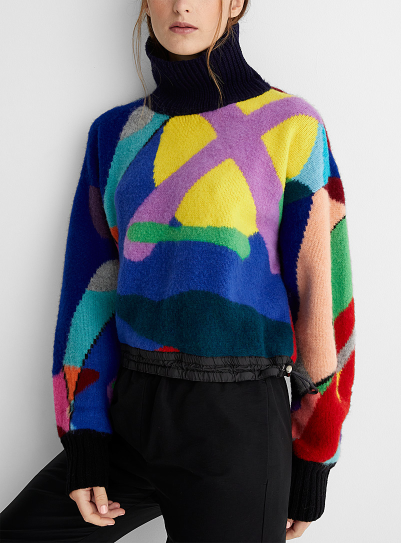 Sacai Assorted Imposing collar sweater Sacai x KAWS for women