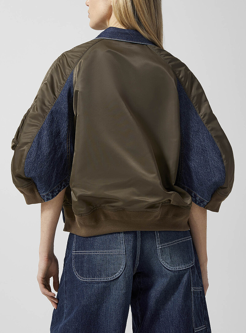 Bomber sleeves denim jacket | Sacai | | Simons