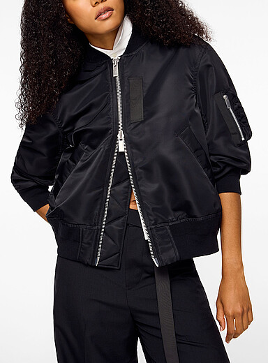 Sacai: Le blouson bomber chic Noir pour femme