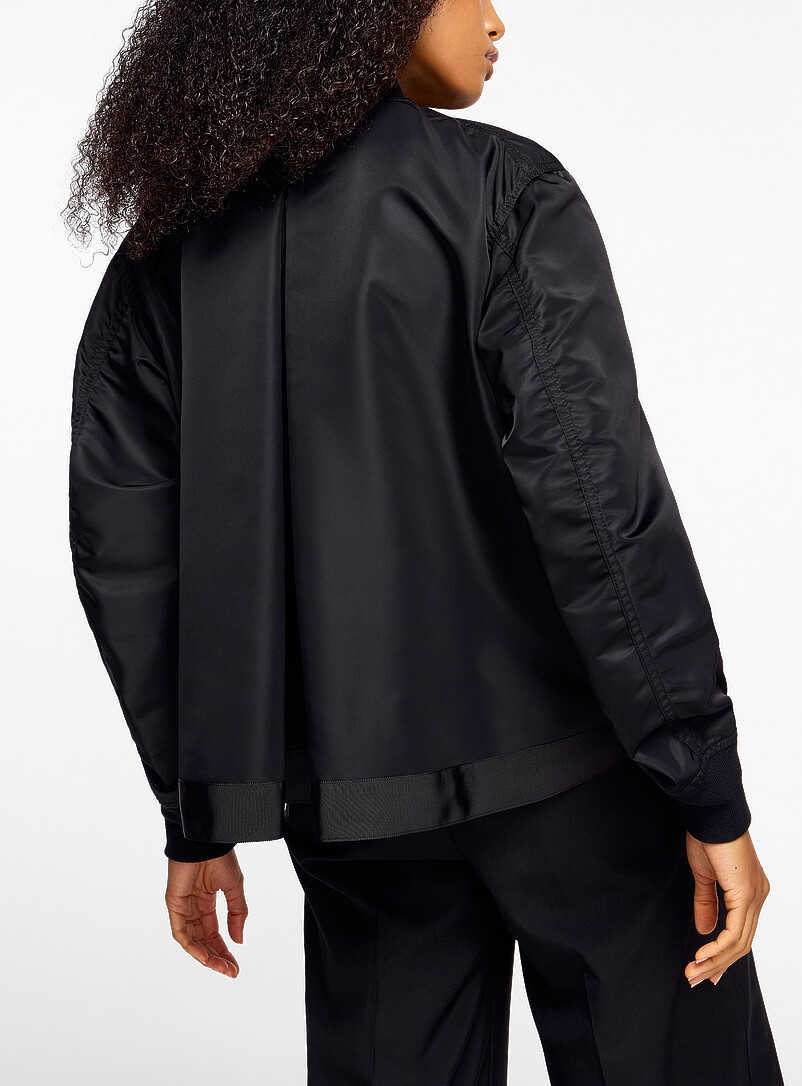 Sacai Black Chic bomber jacket for women