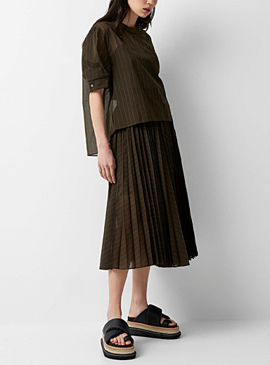 Slanted lines pleated skirt | Sacai | Shop Women's Designer Sacai Items ...