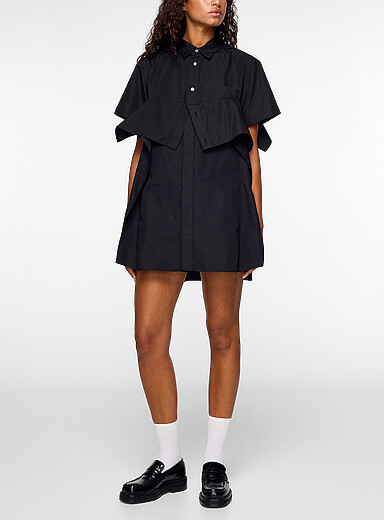 La robe chemise popeline &agrave; volants