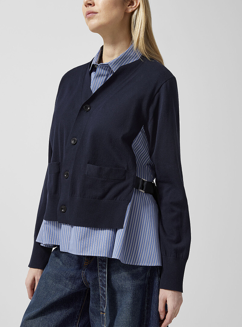 Layered Cardigan Shirt
