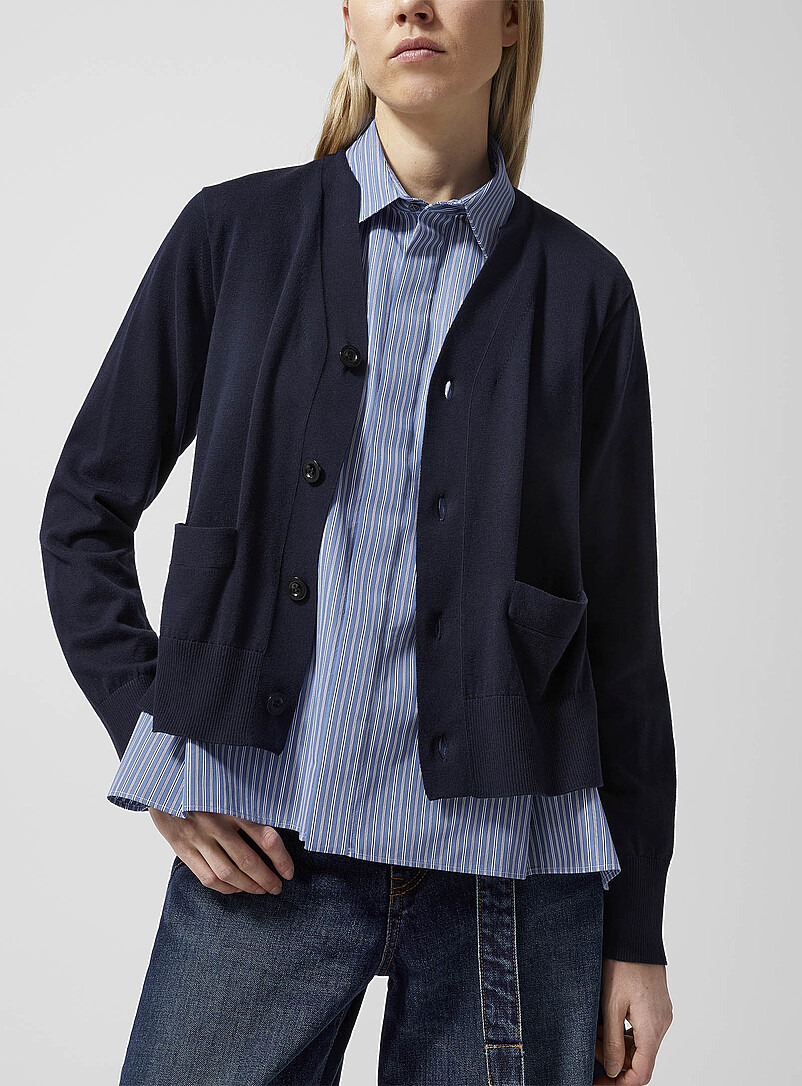 Layered cardigan shirt product image 2