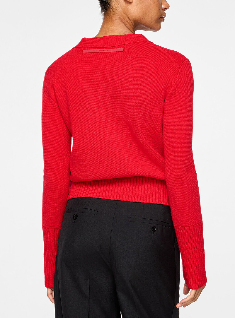 Red wool cardigan product image 3