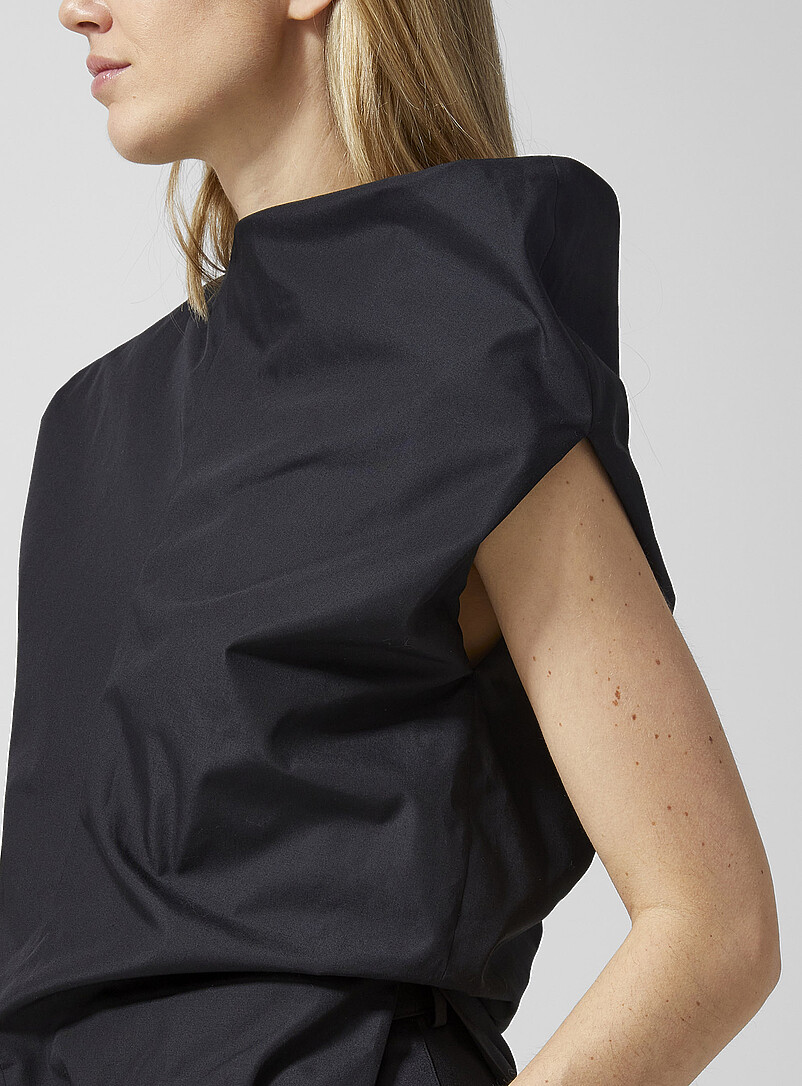 Draped poplin top product image 2