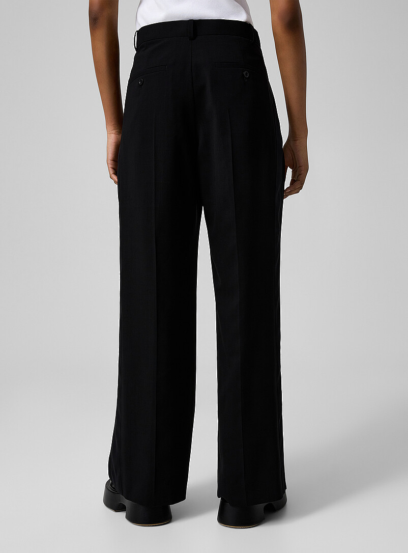 Satiny stripes pure wool tuxedo pant product image 3