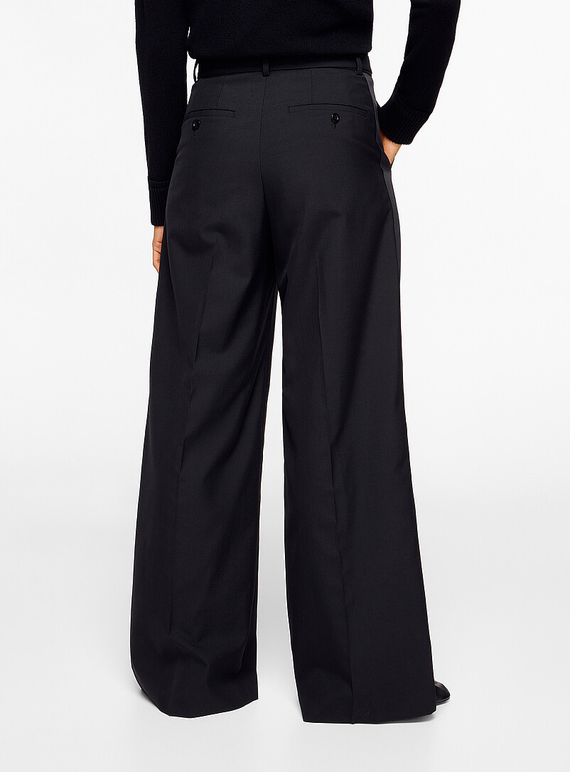 Satiny stripes pure wool tuxedo pant product image 3