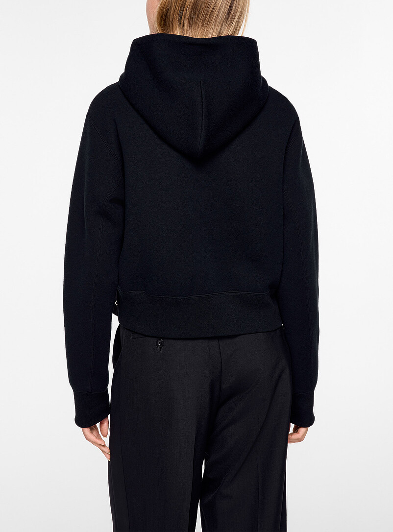 Buttoned slits cropped hoodie product image 3