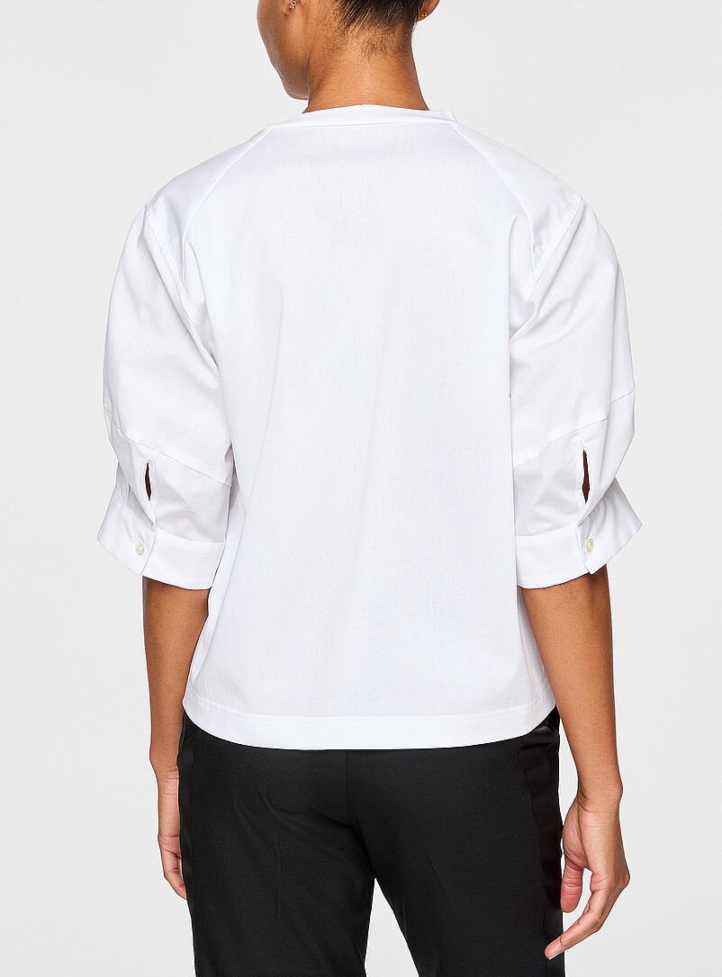 Puff-sleeve poplin T-shirt product image 2