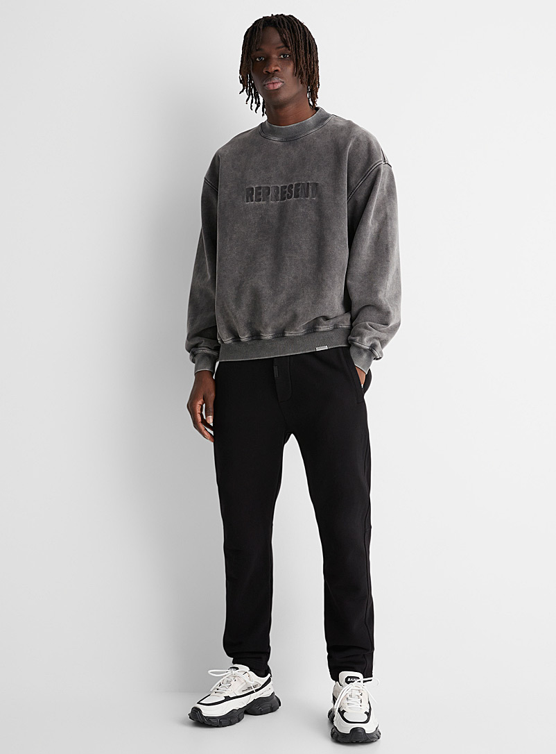 Represent Dark Grey Blanks terry-lined joggers for men